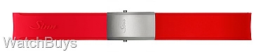 Sinn Strap - T50 Silicone Red Rubber - Quick Adjust Titanium Standard Buckle