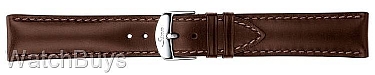 Sinn Strap - 20 x 18 Russian Tanning Cowhide Dark Brown; Brown Stitch - Long Length