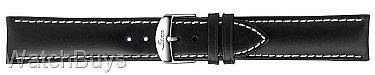 Sinn Strap - 20 x 18 Cowhide Black; White Stitch - Russian Tanning - Standard Length