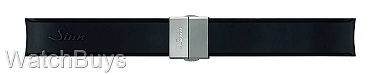 Sinn Strap - 22 x 22 Silicone Black Rubber Compact Buckle - Matte Finish