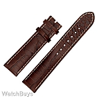 Show product details for Dornblueth and Sohn Calf Leather Strap - 20 x 18 - Dark Brown Grain