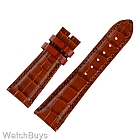 Show product details for Dornblueth and Sohn Calf Leather Strap - 22 x 18 - Dark Brown Alligator Grain - Short Length