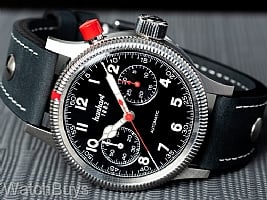 Show product details for Hanhart Pioneer MK I Single Button Chronograph Black Dial