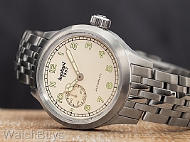 Show product details for Hanhart Pioneer Preventor 9 Off White Dial on Bracelet