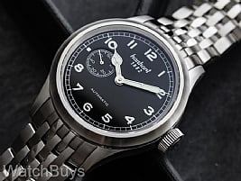 Show product details for Hanhart Pioneer Preventor 9 Black Dial on Bracelet