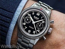 Show product details for Hanhart 417 ES 1954 Chronograph on Quick Adjust Bracelet - 39 mm