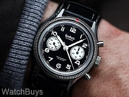 Show product details for Hanhart 417 ES Reverse Panda Flyback Column Wheel Chronograph - 42 mm