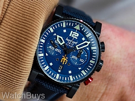 Show product details for Hanhart Primus Fly Navy Limited Edition - MFG3 PVD Non-Refundable Deposit