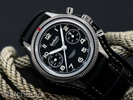 Show product details for Hanhart 417 ES 1954 Flyback Column Wheel Chronograph on Strap - 39 mm