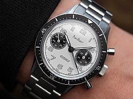 Show product details for Hanhart 415 ES Panda Chronograph on Quick Adjust Bracelet - 39 mm