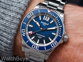 Show product details for Hanhart Aquasphere Ocean Fade Blue Bezel on Bracelet