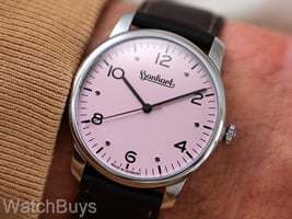 Show product details for Hanhart Pioneer Silva Rose Dial on Strap