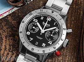 Show product details for Hanhart 417 Red Lion MK II Limited Edition on Quick Adjust Bracelet - 39 mm Non-Refundable Deposit