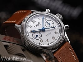 Show product details for Hanhart 417 ES Moby Dick Chronograph on Strap - 39 mm