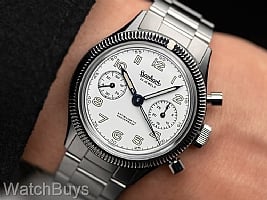 Show product details for Hanhart 417 ES Moby Dick Chronograph on Quick Adjust Bracelet - 39 mm