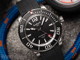 Hanhart Aquasphere Matte Black on Rubber Strap