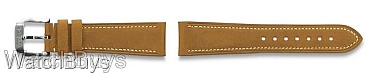 Show product details for Hanhart Pioneer Strap - 21 x 18 Calfskin Tan; White Stitch - Long Length