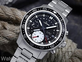 Show product details for Sinn 613 St UTC Divers Chronograph on H-Link Quick Adjust Bracelet