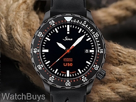 Show product details for Sinn U50-T Hydro S Black Fully Tegimented on Rubber Strap Non-Refundable Deposit