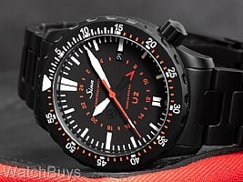 Show product details for Sinn U2 Black Fully Tegimented EZM 5 on H-Link Bracelet