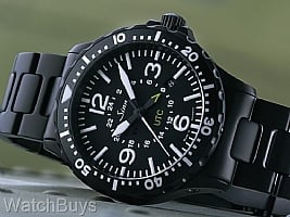 Show product details for Sinn 857 UTC Black Tegimented on H-Link Bracelet