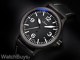 Show product details for Sinn 856 Black Tegimented on Strap