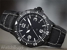 Show product details for Sinn 857 Black Tegimented on Strap