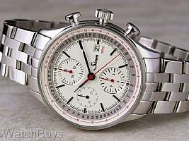 Show product details for Sinn 910 SRS Column Wheel Flyback Chronograph on Fine Link Bracelet