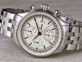 Show product details for Sinn 910 Column Wheel Flyback Chronograph on Fine Link Bracelet