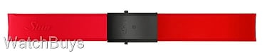 Sinn Strap - U50 Silicone Red Rubber - Black Quick Adjust Tegimented Standard Buckle - PVD Finish
