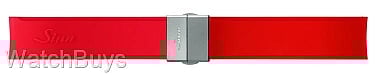 Show product details for Sinn Strap - 22 x 22 Silicone Red - Compact Buckle - Matte Finish