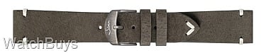 Sinn Strap - 20 x 18 Nubuck Grey; White Stitch - Vintage Style - Standard Length