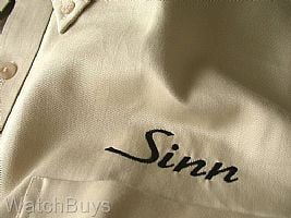 Show product details for Sinn Lands' End No Wrinkle Long Sleeve Twill Khaki XL