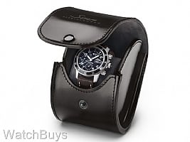 Show product details for Sinn Saddle Leather Watch Case - Black